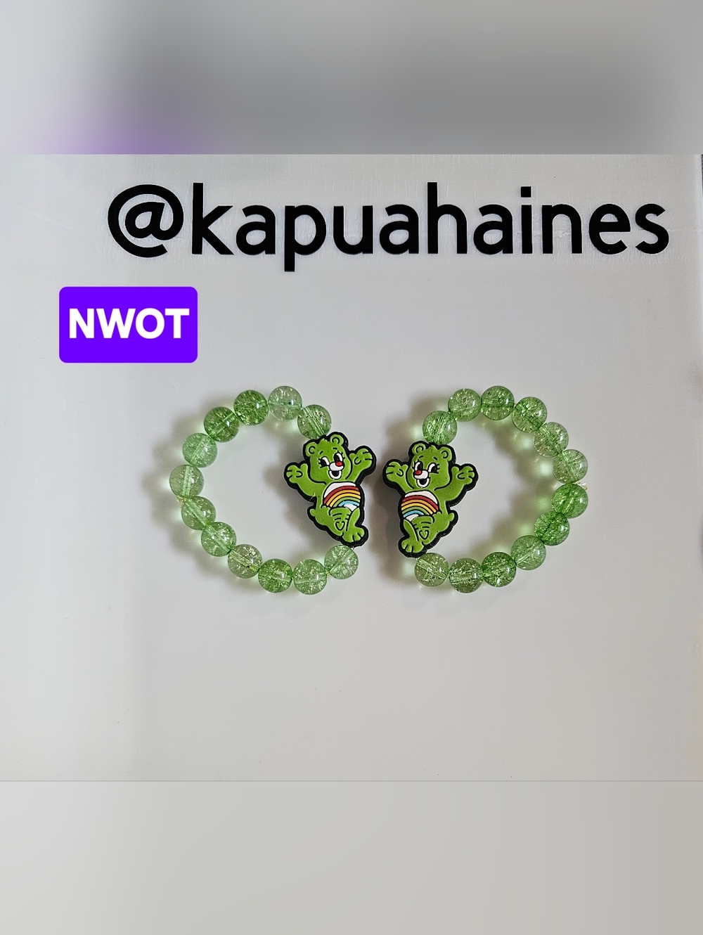 2ct Care Bear Beaded Kids Bracelet Set NWOT - Picture 1 of 1